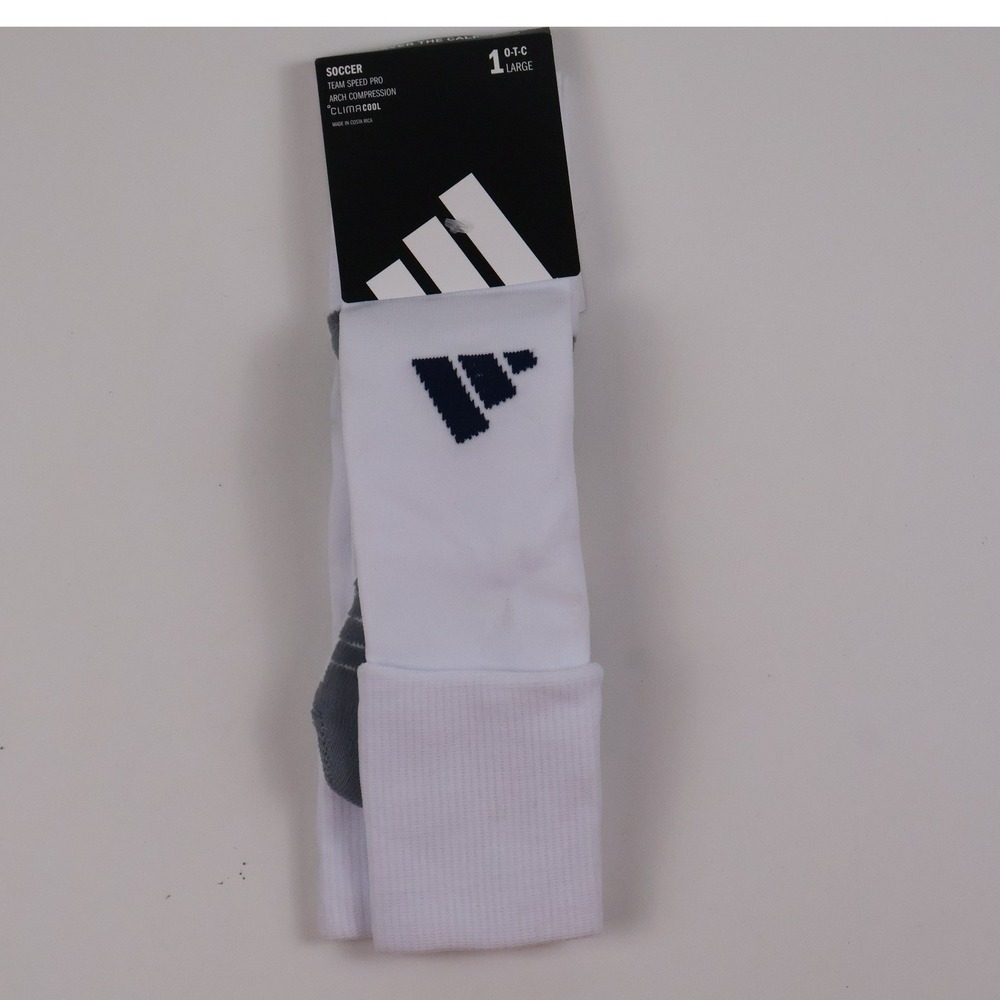 Adidas Soccer Socks Team Speed Pro White Gray Large NWT